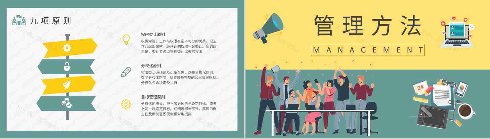 经营管理基础知识培训课件公司内部管理计划汇报PPT模板-4