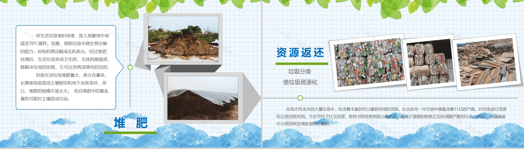 卡通动画垃圾分类环境保护宣传教育PPT模板-7