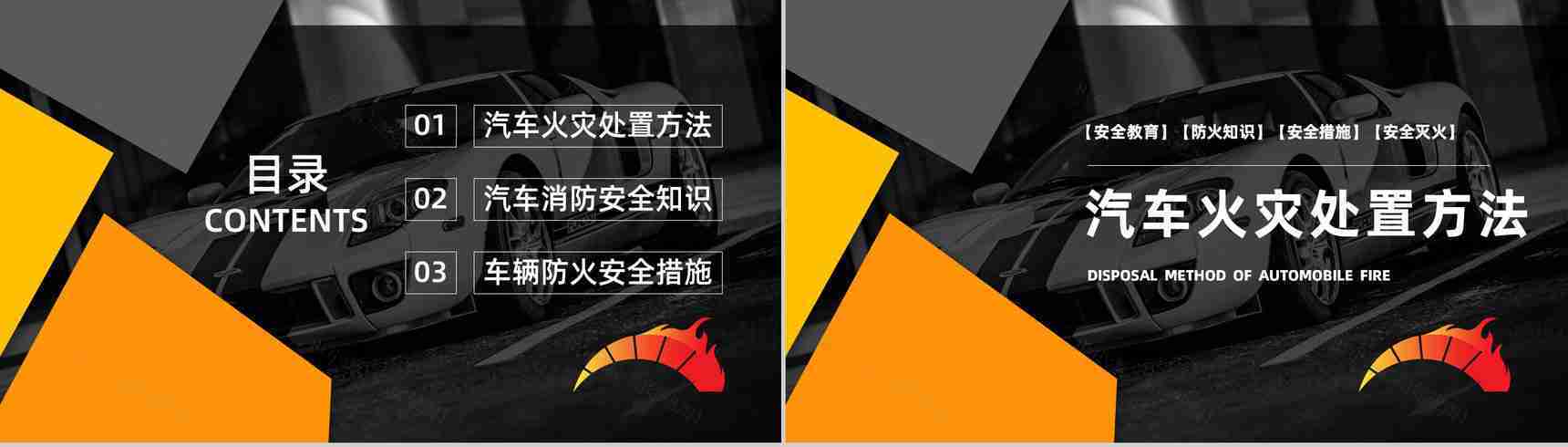交通工具消防安全知识夏季车辆防火的基本安全措施PPT模板-2