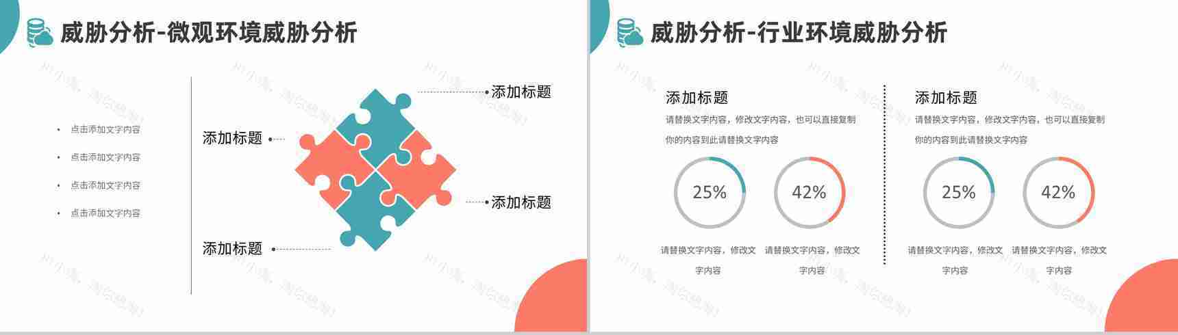 湖绿色扁平风战略汇报SWOT分析企业策略PPT模板-10