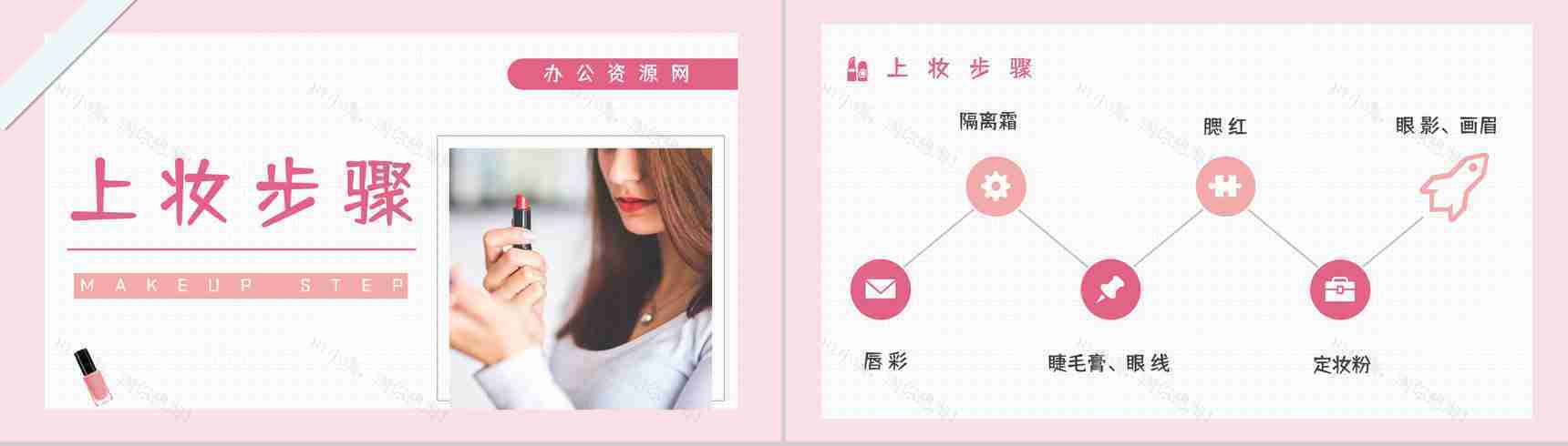 潮流时尚化妆培训彩妆美妆行业员工岗前学习教育培训课件PPT模板-6