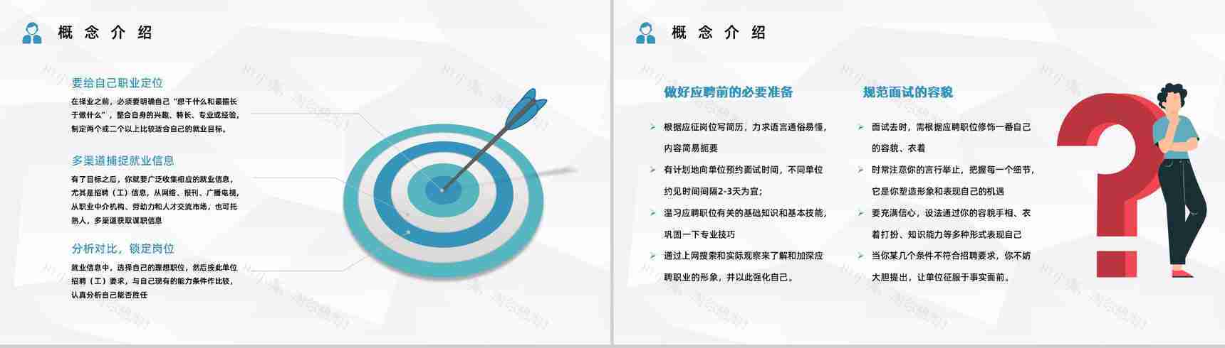 大学生就业指南面试指导内容培训求职面试技巧学习PPT模板-4