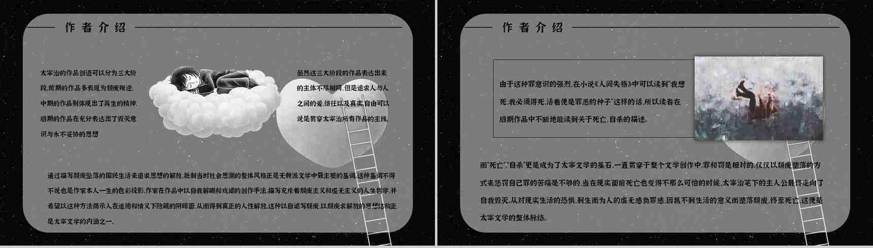 读书笔记《人间失格》小说导读赏析人物形象分析教育培训通用PPT模板-3