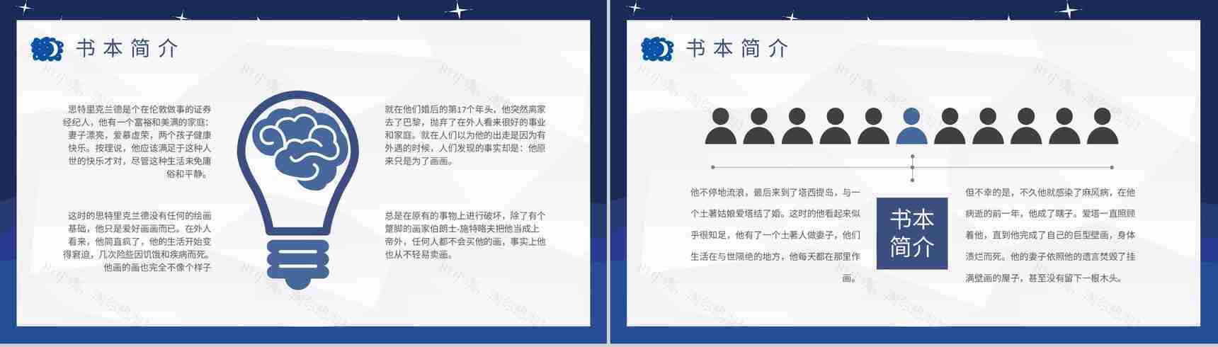 毛姆代表作《月亮与六便士》国外经典必读小说作品介绍名著读后感PPT模板-4