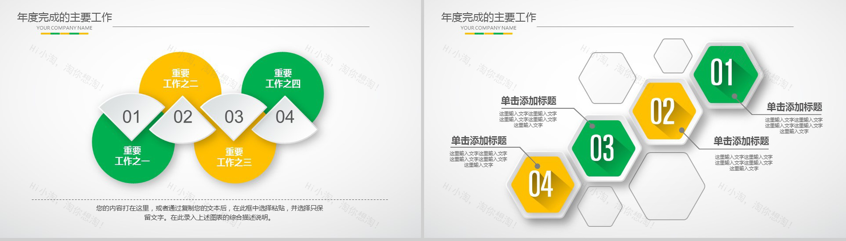 唯美简约绿黄医疗医院健康主题汇报PPT模板-6