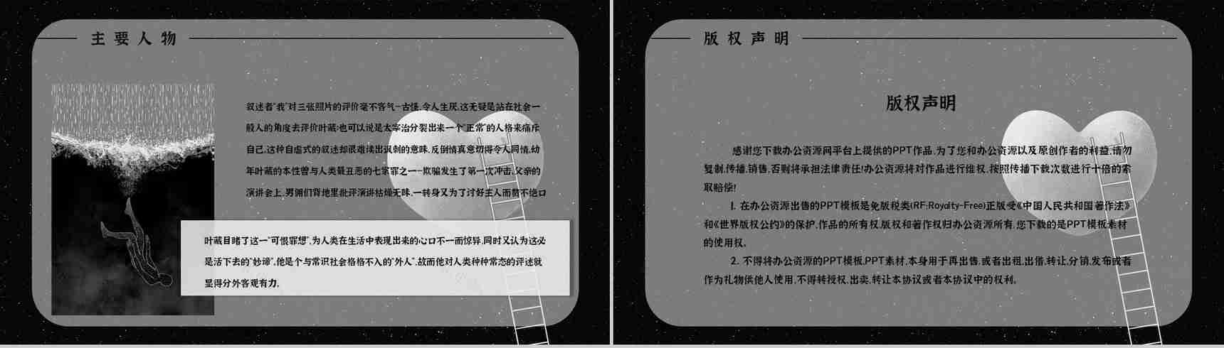 读书笔记《人间失格》小说导读赏析人物形象分析教育培训通用PPT模板-10