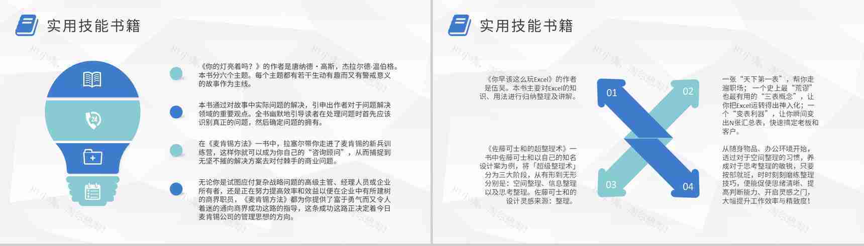 职场人士必读书籍分享工作实用技能好书推荐PPT模板-7