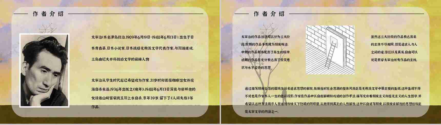 中学生必读文学作品《人间失格》读后感分享知识点梳理课件PPT模板-9