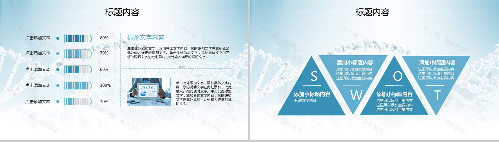 大气精美动态DNA基因医疗医学项目报告工作总结PPT模板-14