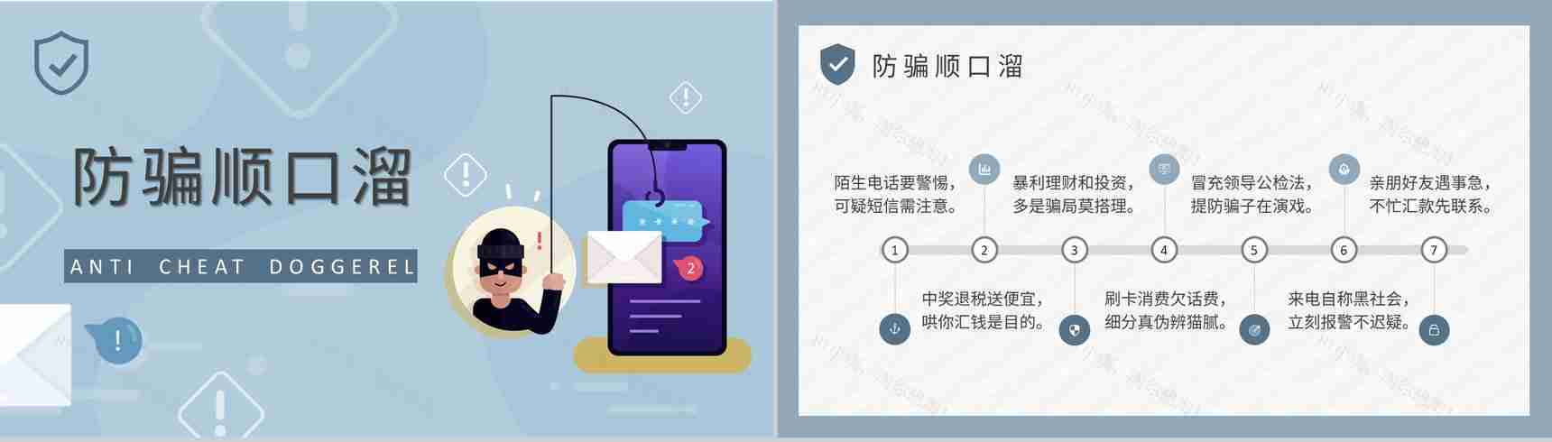 企业员工防电信诈骗知识内容培训网络安全宣传方案PPT模板-7