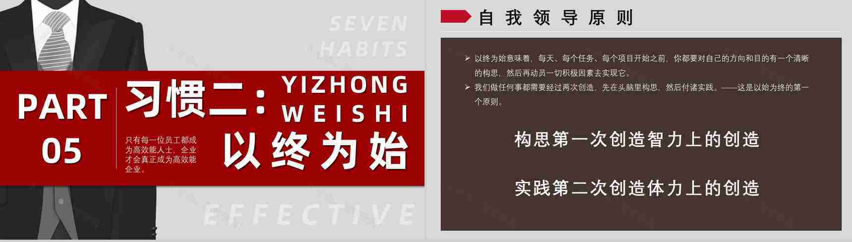 自我提升好书推荐《高效能人士的七个习惯》企业中高层管理培训书籍PPT模板-9