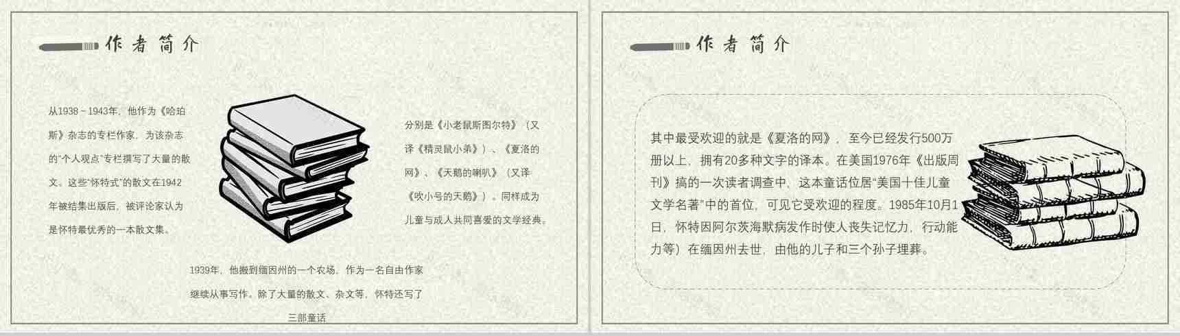 寓言故事小学必读怀特《夏洛的网》内容简介心得体会PPT模板-5