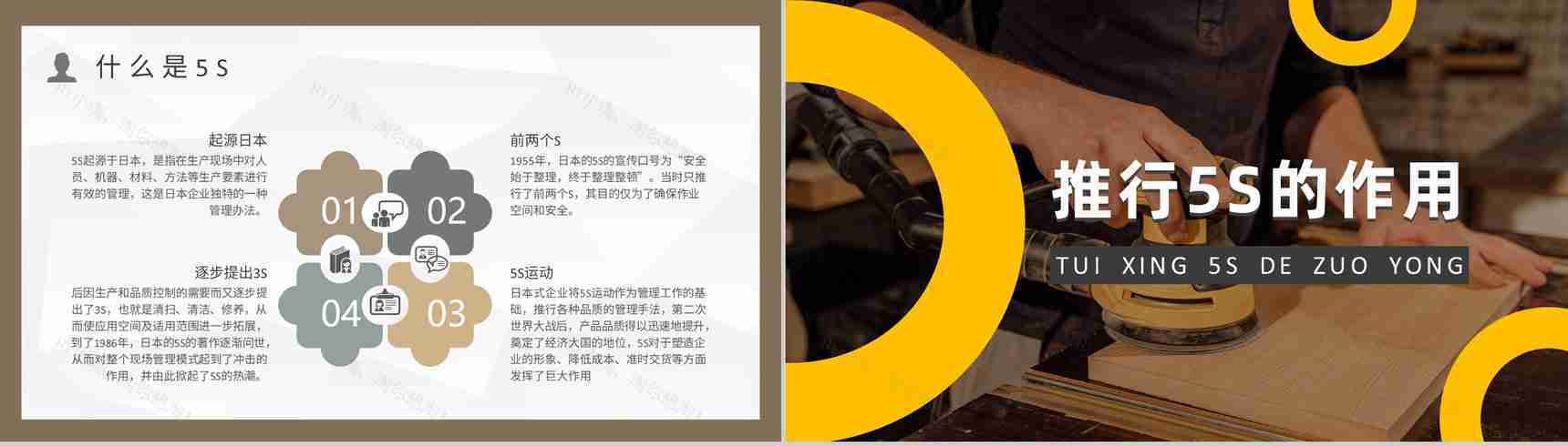 5S现场管理宣传标语及具体内容推行5S的作用及措施经典步骤PPT模板-4