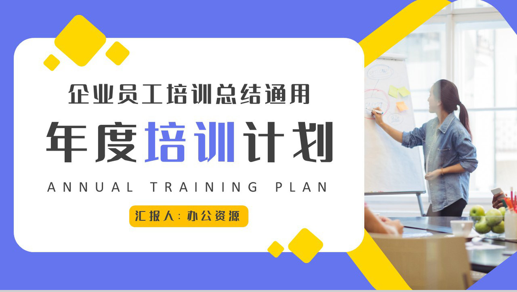 企业员工培训总结汇报部门年度培训计划方案PPT模板