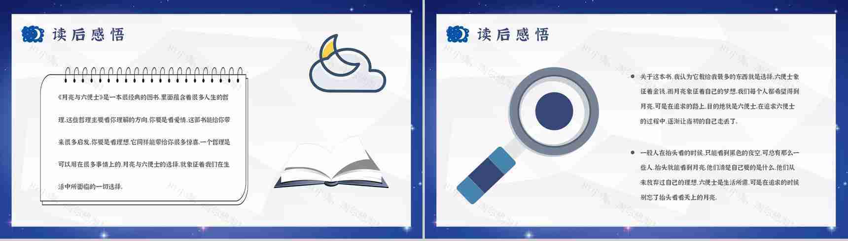 《月亮与六便士》小说家毛姆文学著作推荐读书心得体会交流分享PPT模板-15