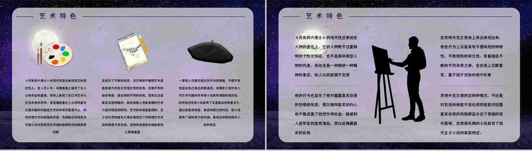 英国长篇小说《月亮与六便士》文学作品导读经典片段摘抄鉴赏PPT模板-11