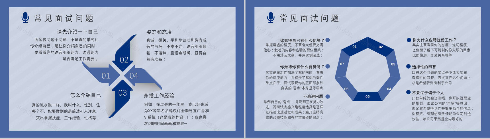 面试通用话术培训求职者心理调节方式总结心得体会感悟PPT模板-7