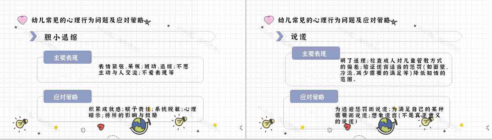 应对措施幼儿常见心理问题家长教育PPT模板-10