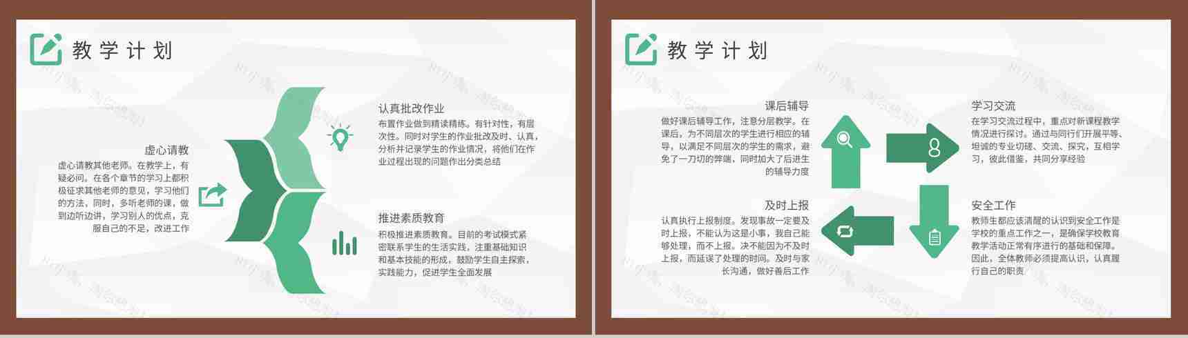 学校班级教学工作汇报演讲教学计划的重要性主题培训讲座PPT模板-5