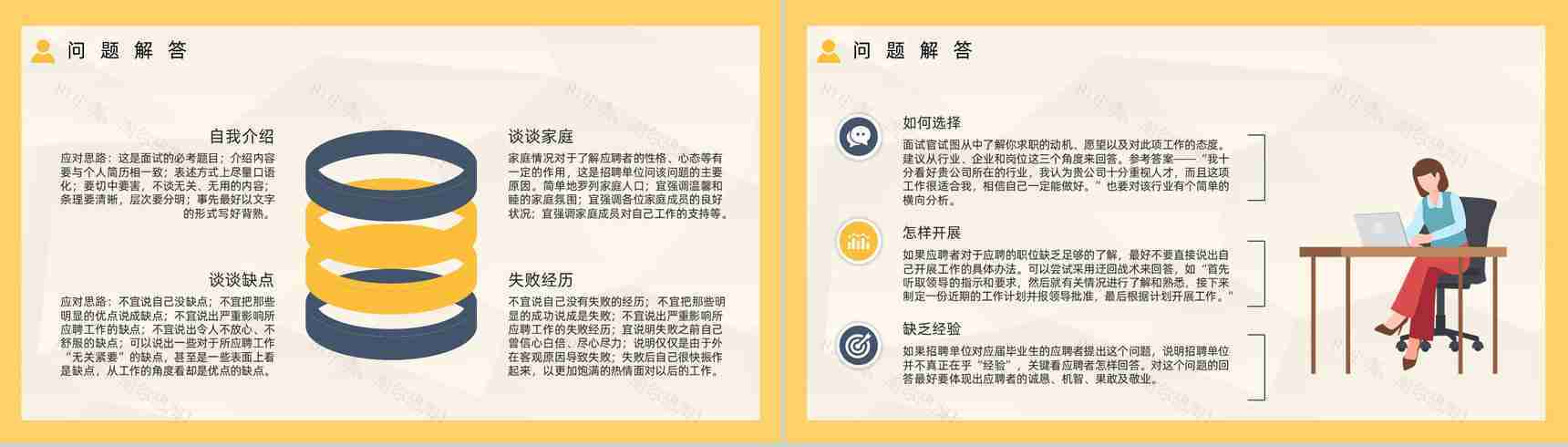 大学生就业指南面试技巧培训异求职者面试通用话术学习讲座PPT模板-7
