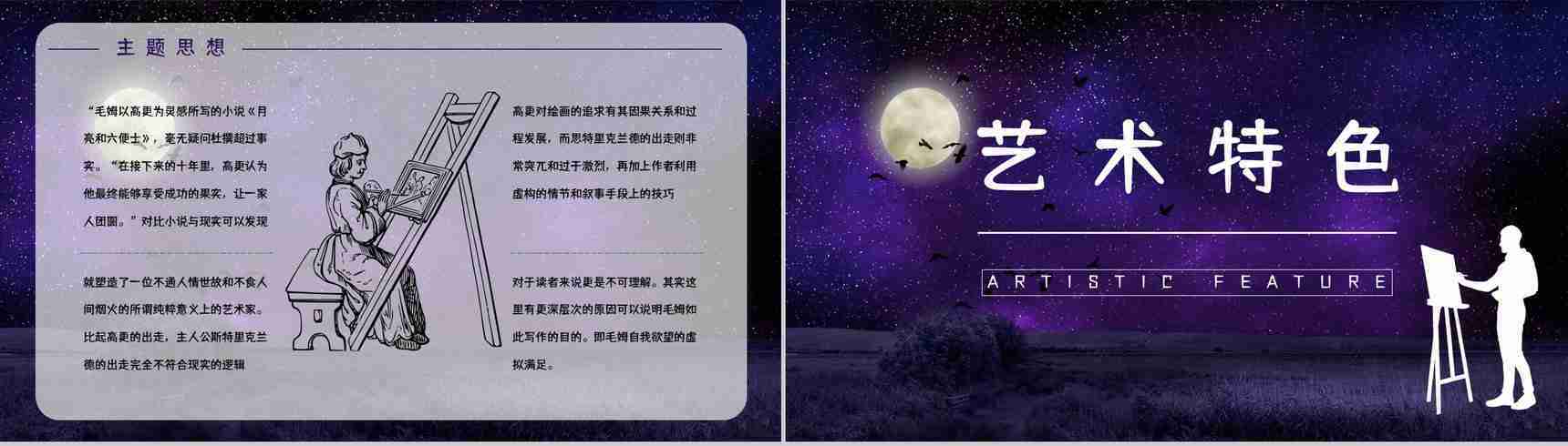 英国长篇小说《月亮与六便士》文学作品导读经典片段摘抄鉴赏PPT模板-10