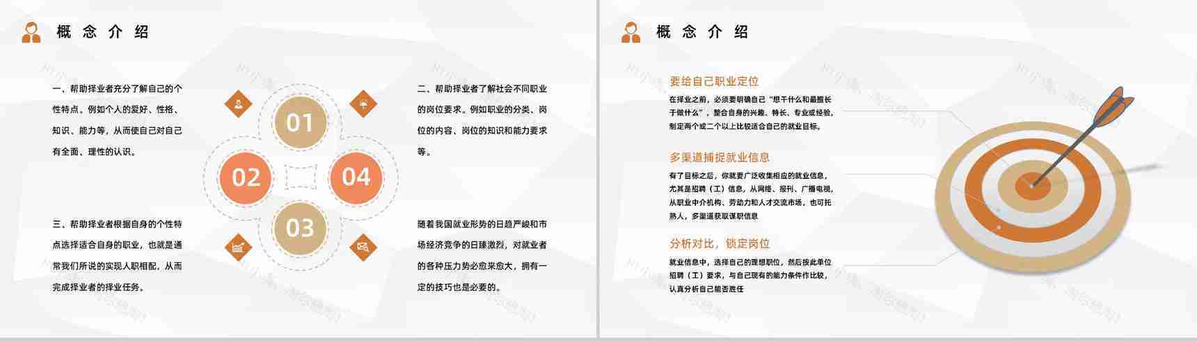 就业指南指导内容求职面试技巧学习培训大学生职业生涯规划通用PPT模板-9