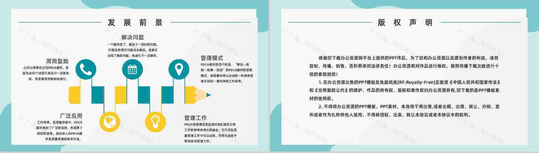 员工PDCA循环工作项目质量管理体系要求方法培训心得PPT模板-8