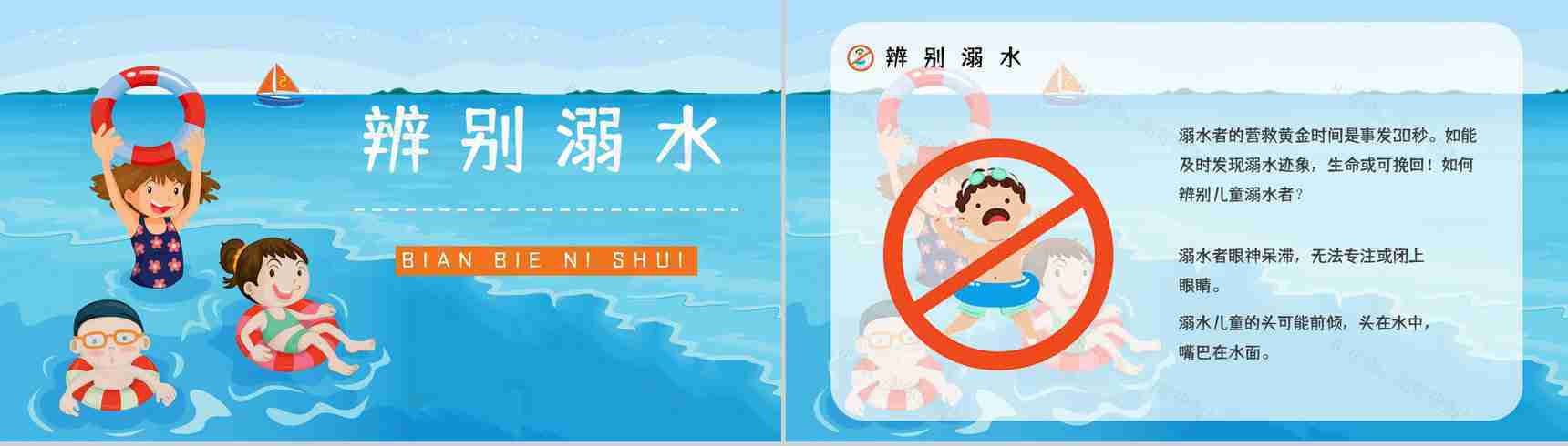 中小学生安全教育之夏季游泳防溺水知识培训讲座学生自我保护意识提高PPT模板-2