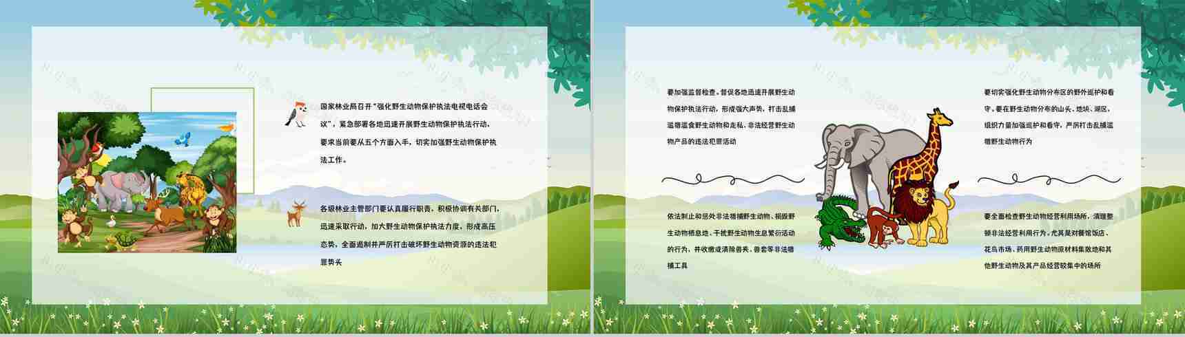教育教学爱护野生动物保护动物公益活动宣传主题班会PPT模板-5