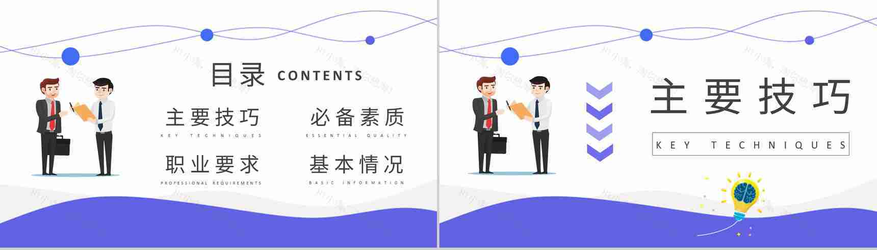 团队成员业务职责说明业务员销售技巧培训心得PPT模板-2