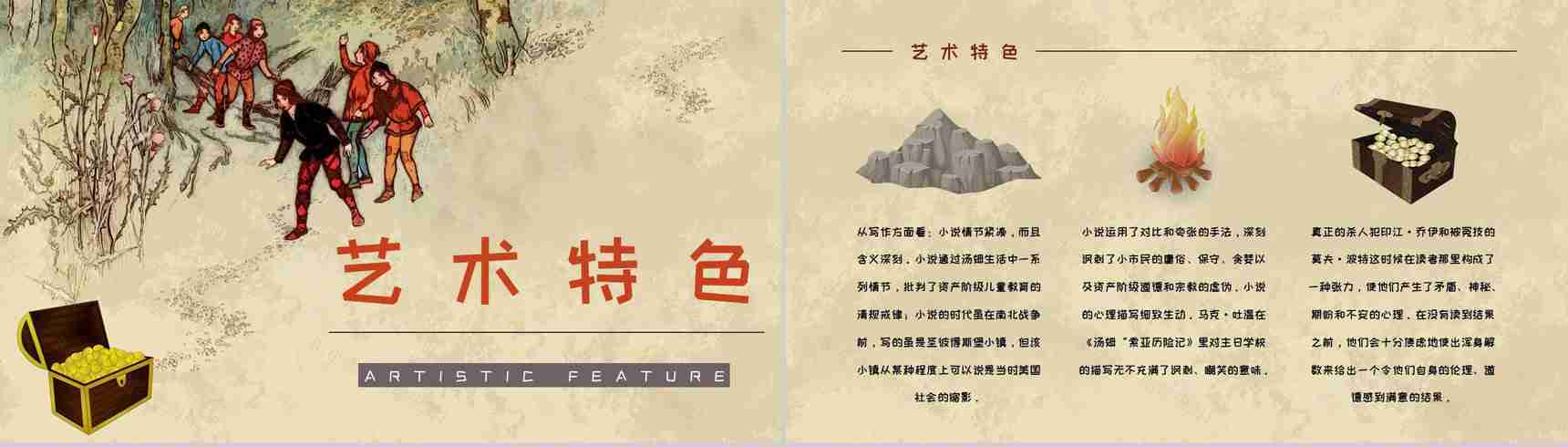 中学生必学作品马克吐温《汤姆索亚历险记》小说导读好词好句摘抄及赏析PPT模板-12