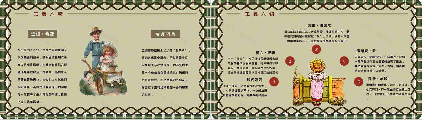 好书分享之马克吐温《汤姆索亚历险记》知识点梳理小说鉴赏课件PPT模板-4