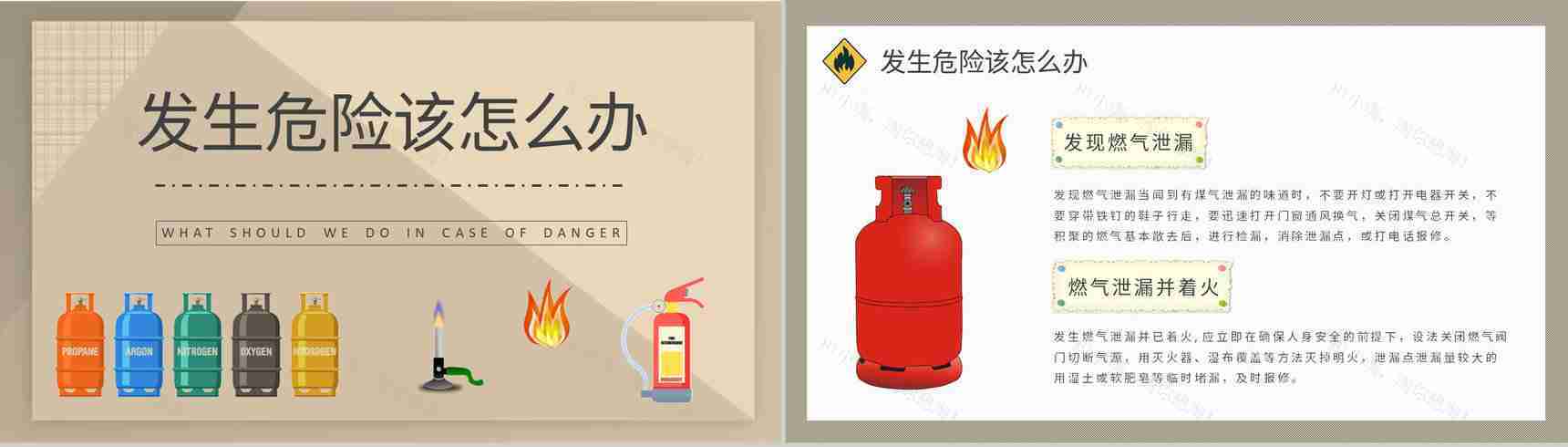 居民日常生活燃气安全常识学习社区燃气知识宣传活动方案PPT模板-2