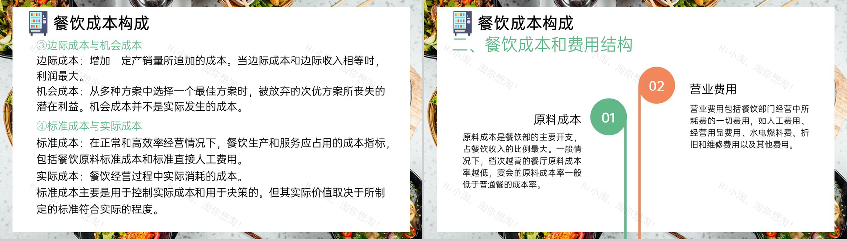 绿色简洁餐饮培训成本控制管理分析方案PPT模板-4