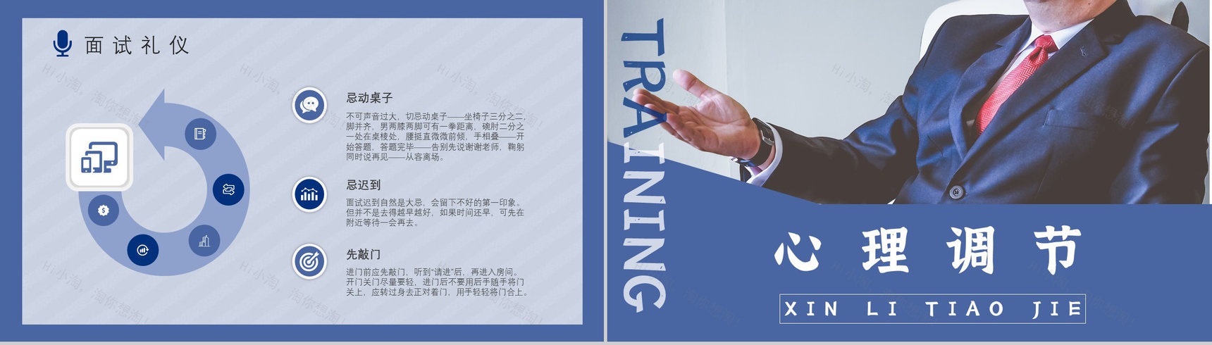 面试通用话术培训求职者心理调节方式总结心得体会感悟PPT模板-4