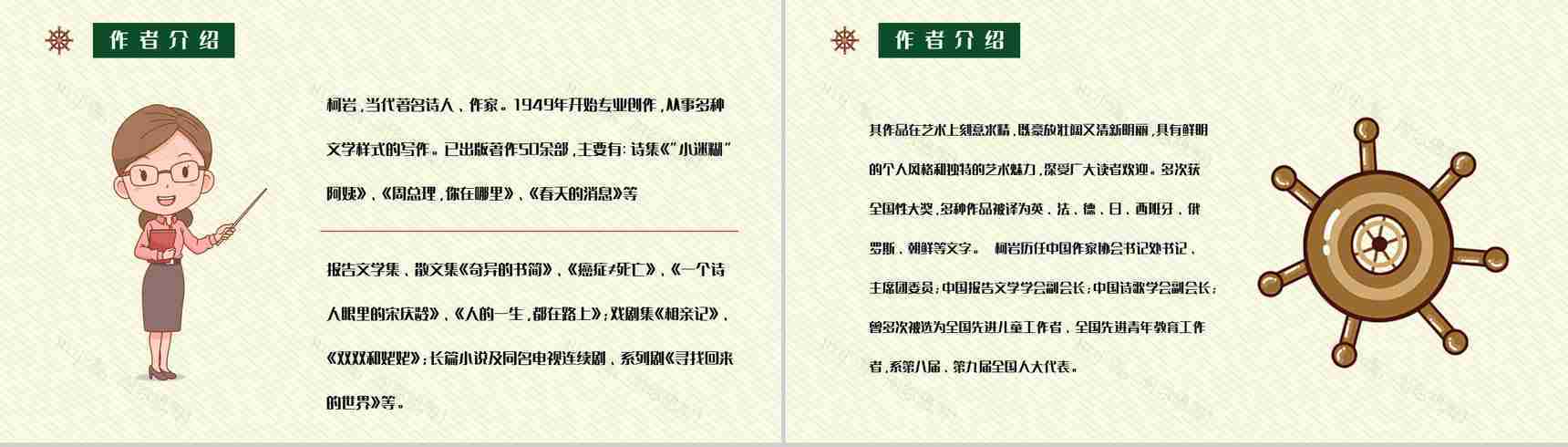 中国当代作家柯岩所著《帽子的秘密》文学作品简介艺术特色分析PPT模板-6