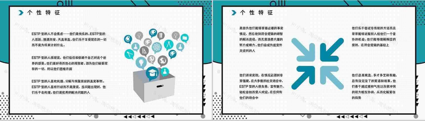 公司职工入职测试MBTI职业性格测试分析ESTP个性特征分析PPT模板-3