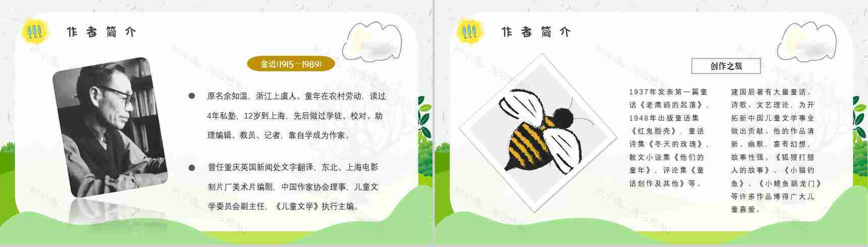 教师备课金近《狐狸打猎人》艺术特色名著知识点梳理PPT模板-4