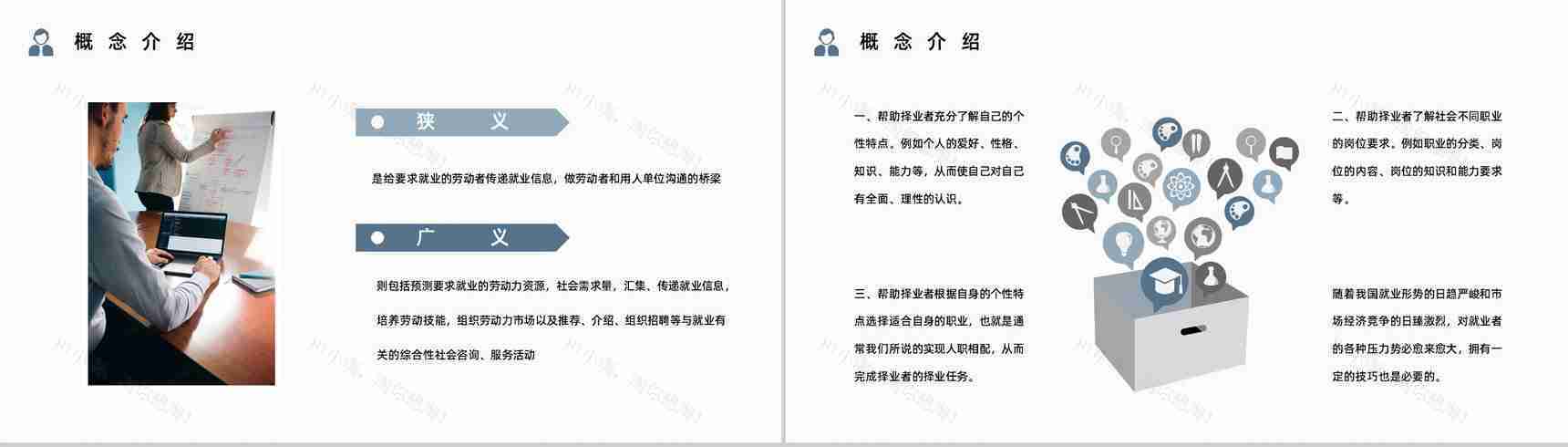 大学毕业生求职面试技巧重点讲解就业指南指导报告总结PPT模板-3