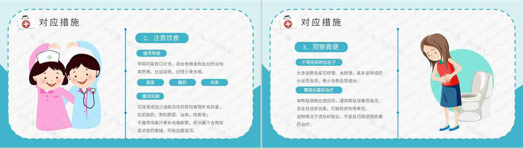 急性腹泻及慢性腹泻的症状及治疗方法夏季腹泻预防措施培训PPT模板-9
