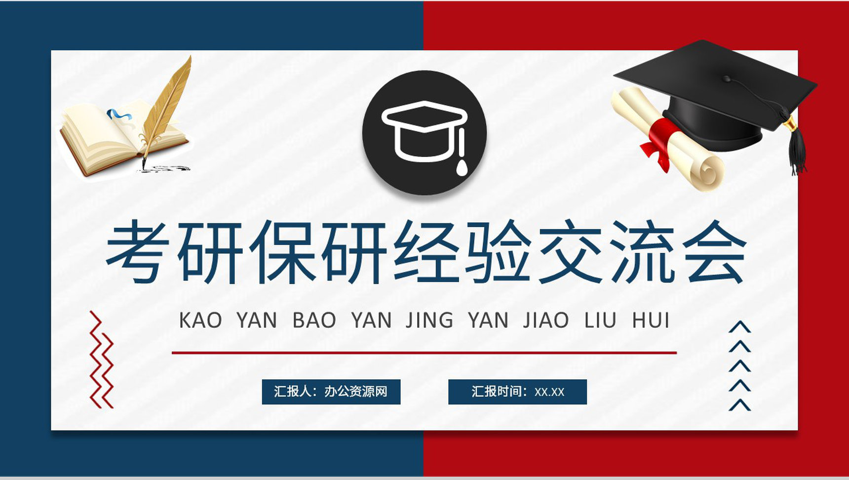 学校学生考研保研经验交流会方案夏令营宣传计划PPT模板