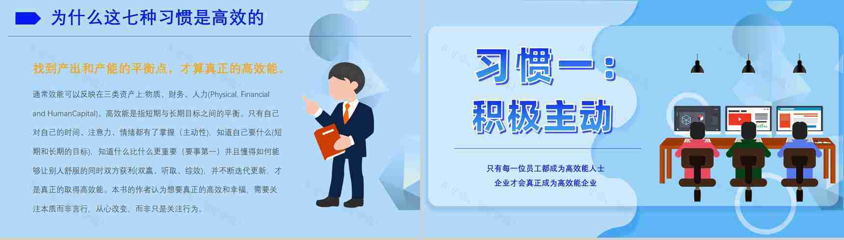 史蒂芬柯维《高效能人士的七个习惯》提升工作效率职场员工技能提高培训PPT模板-6
