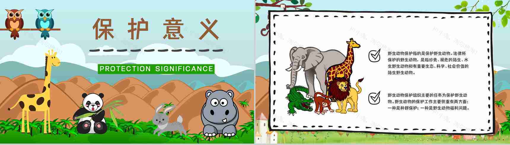 教育培训之野生动物介绍保护动物公益活动主题班会宣传活动计划书通用PPT模板-2