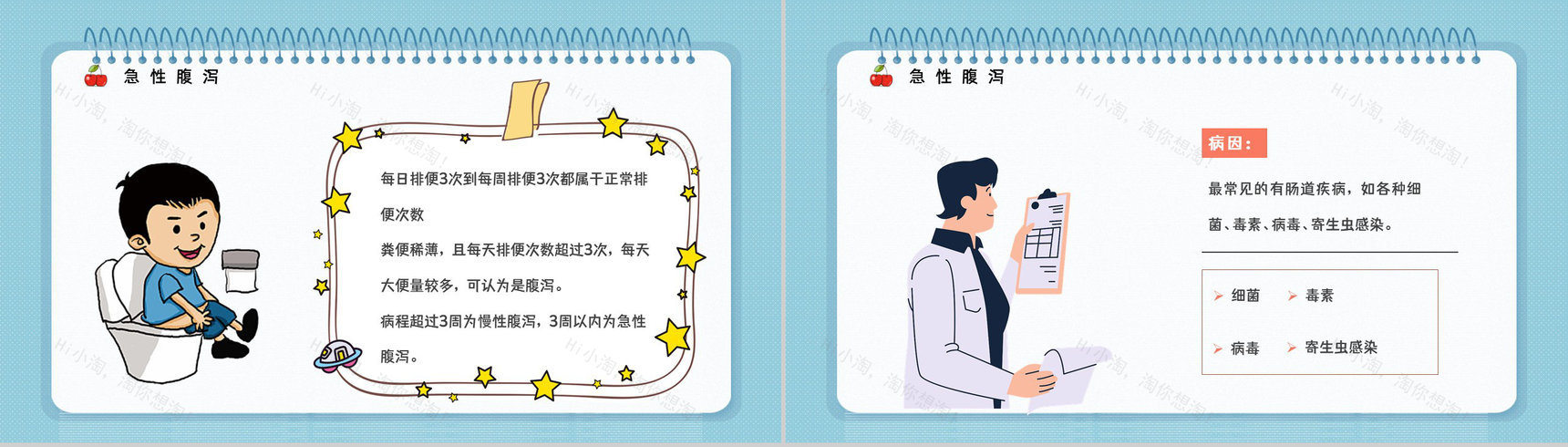 医疗卫生关注夏季腹泻的原因及治疗方法健康护理疾病预防宣讲PPT模板-5