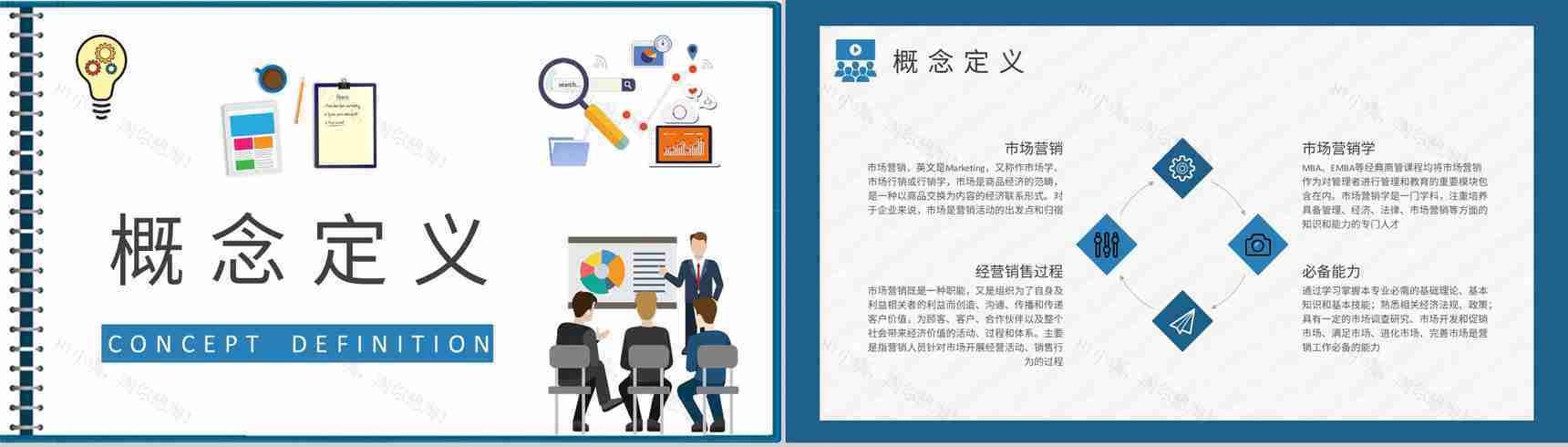 互联网公司市场营销课程培训营销部门工作总结PPT模板-7