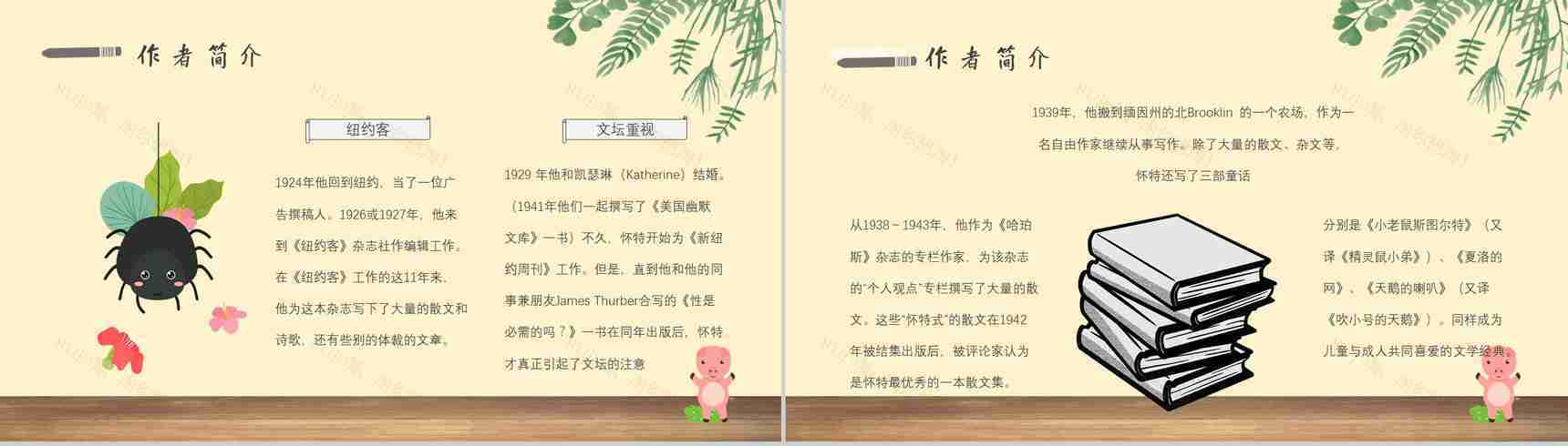 教师备课怀特《夏洛的网》艺术特色寓言故事知识点梳理PPT模板-8