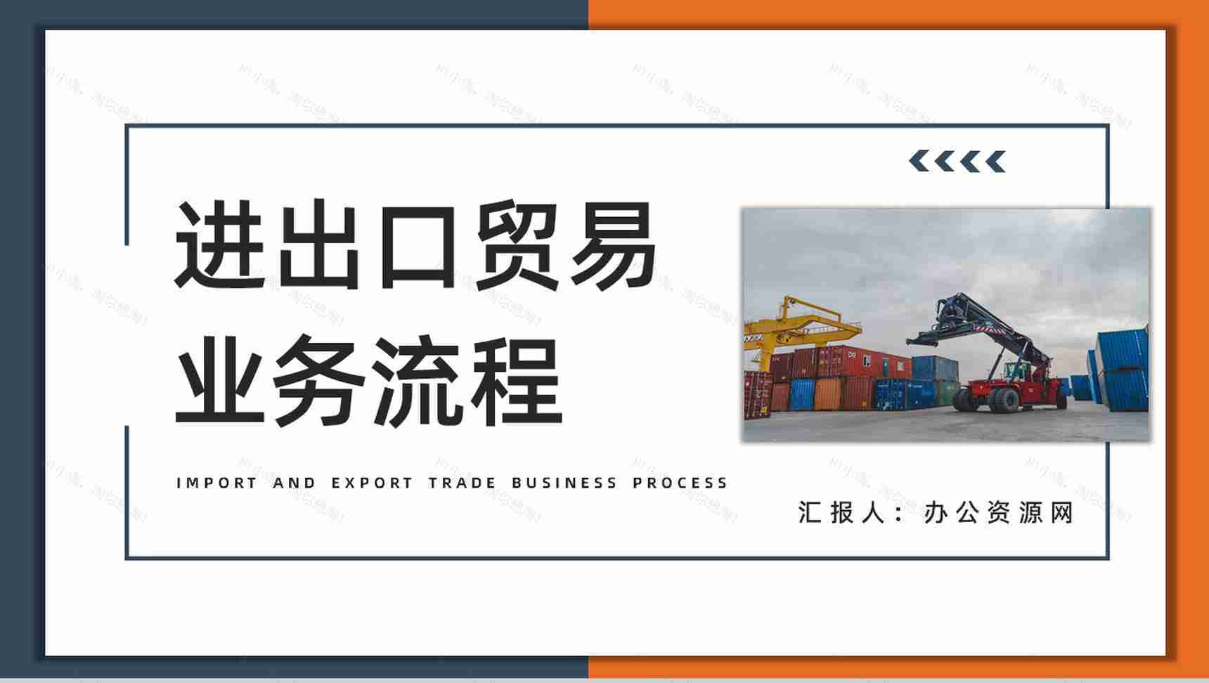 公司产品进出口贸易业务流程培训员工业务案例分析总结汇报PPT模板-1