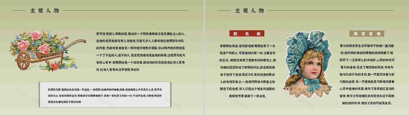 教育教学《欧也妮葛朗台》国外文学作品介绍人物形象赏析课件通用PPT模板-3