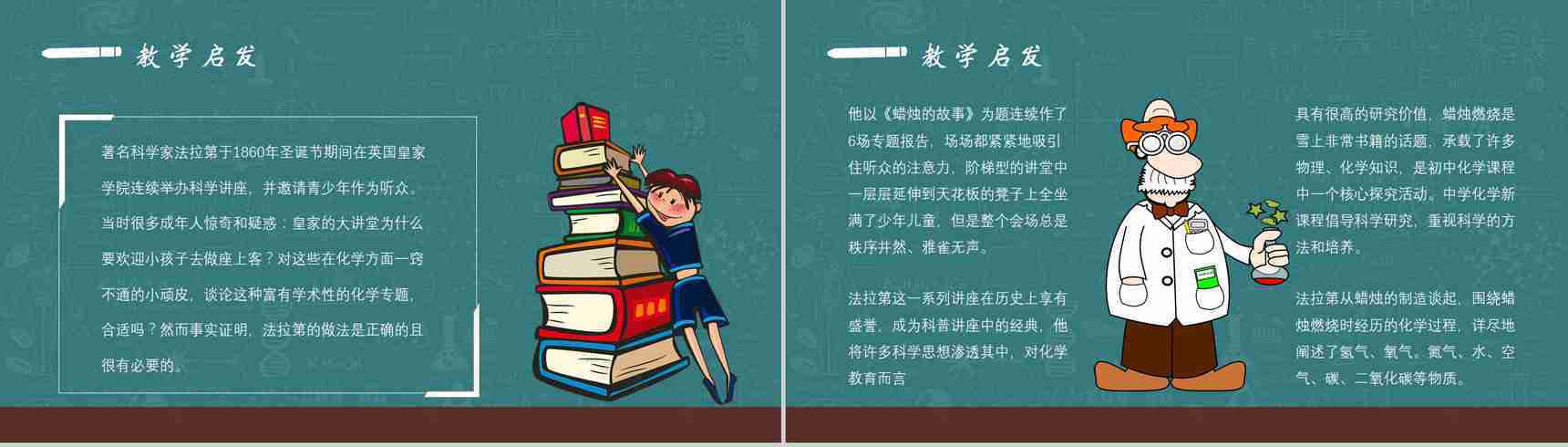 教育培训法拉第《蜡烛的故事》作者简介心得体会PPT模板-9