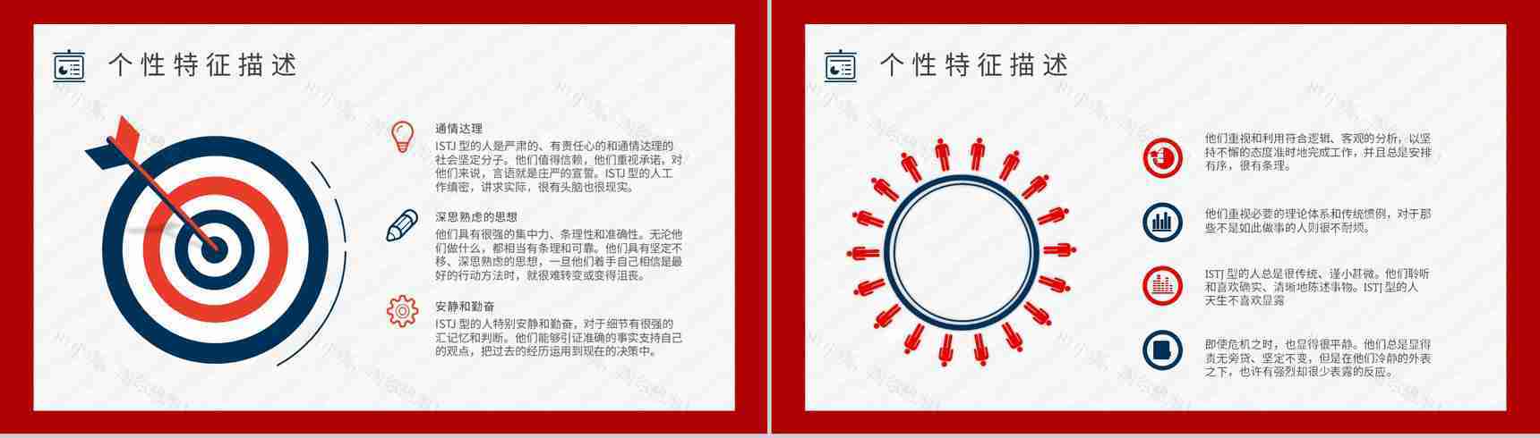 MBTI性格分析--ISTJ个性特征描述工作中的优势劣势职业领域建议PPT模板-3